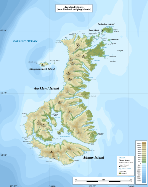 Geografická mapa Aucklandu