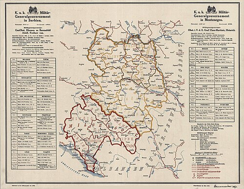 Rakousko-uherská okupační zóna v Srbsku za WWI