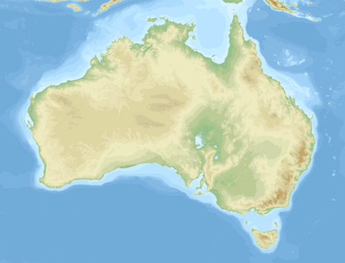 Austrálie - vysoké rozlišení topografie