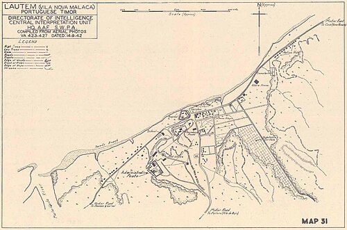 Australská vojenská mapa Lautému 1942