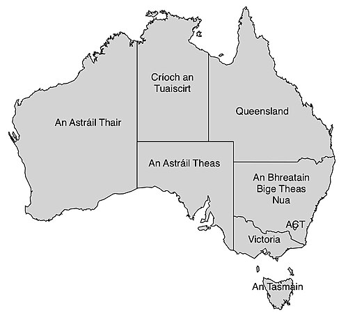 Australské státy - irština