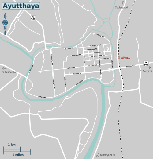 Mapa Ayutthaya