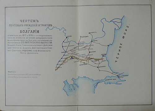 Mapa železničních tratí Bulharska