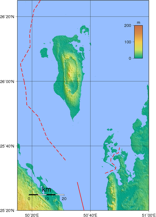 Topografie Bahrajnu