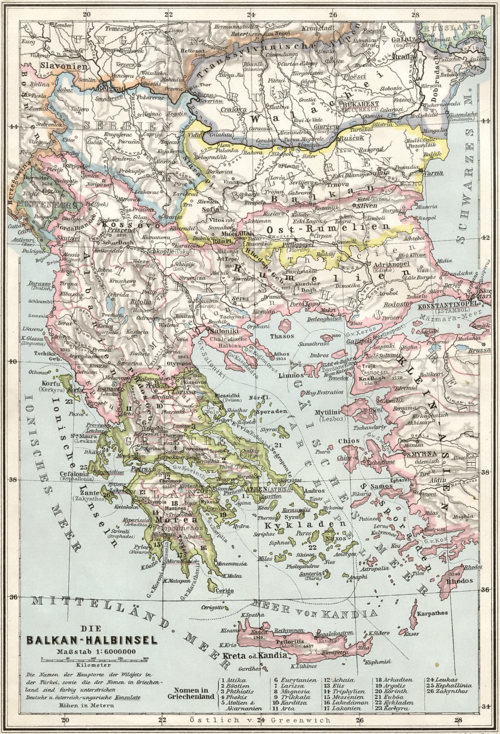 Balkánský poloostrov 1905