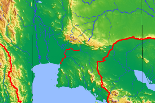 Mapa řeky Bang Pakong