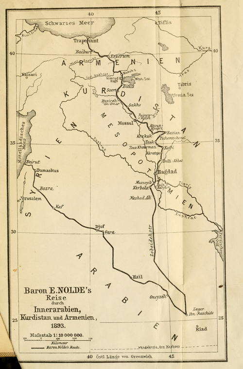 Cesta barona E. Noldea skrz Střední Arabii, Kurdistán a Arménii 1893