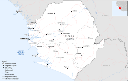 Základní mapa Sierra Leone