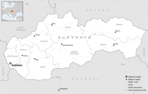 Základní mapa Slovenska
