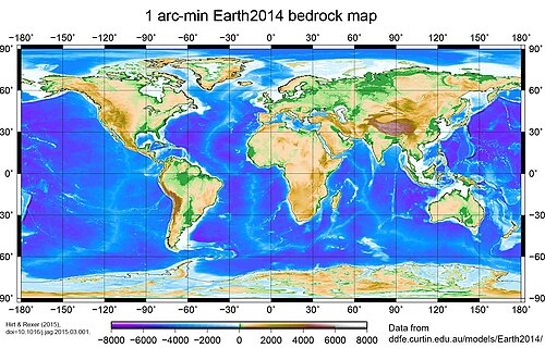 Bedrock mapa Earth2014