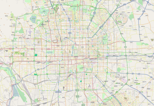 Mapa polohy Pekingu