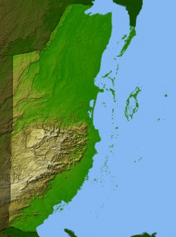Topografie Belize
