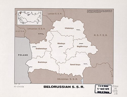 Běloruská SSR. LOC 89690354