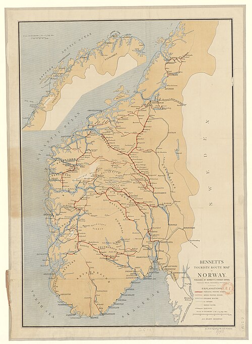 Bennetova turistická mapa Norska