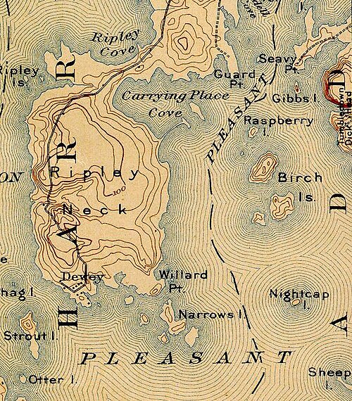 Ostrov Birch, Maine (USGS 1904)