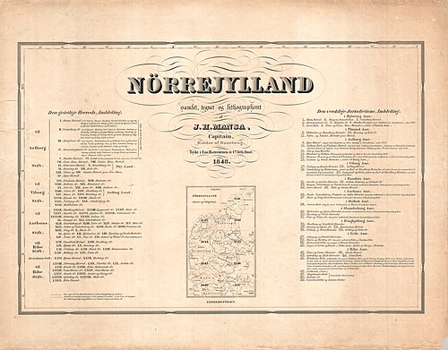 Rozdělení listů v Jutsku 1:160000 (1867-1908)