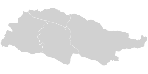 Prázdná mapa Talas oblasti (s okresy)