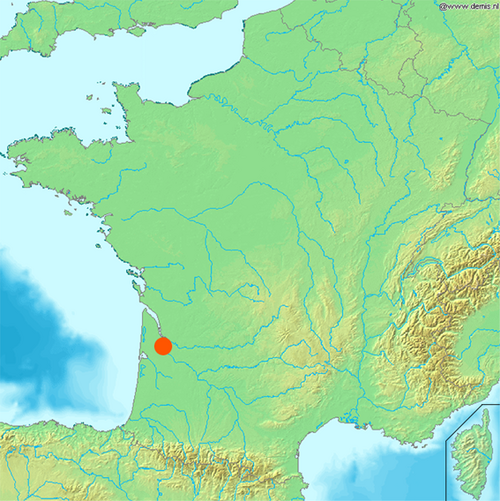 Bordeaux - bodová mapa