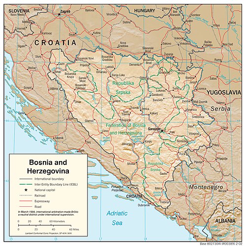 Fyziografie Bosny a Hercegoviny