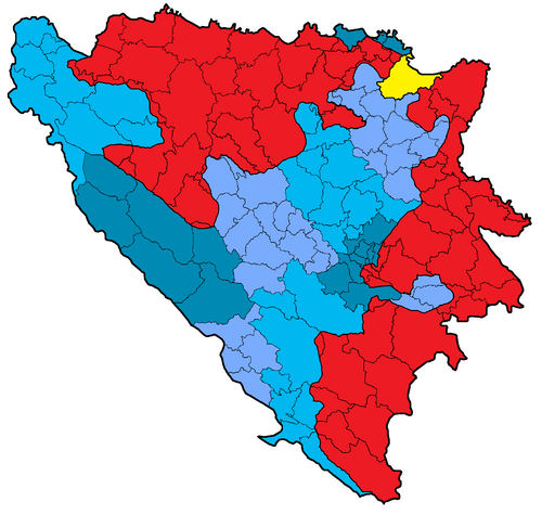 Politická mapa Bosny a Hercegoviny