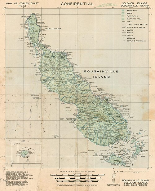 Ostrov Bougainville, Papua Nová Guinea 1946