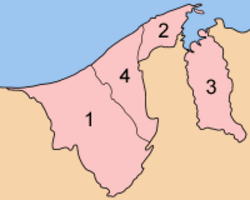 Distrikty Bruneje - číslované