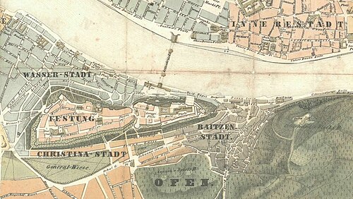 Budínský hrad 1850