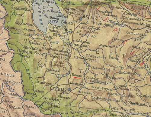 Mapa Bukanu 1945 (1324) rusky
