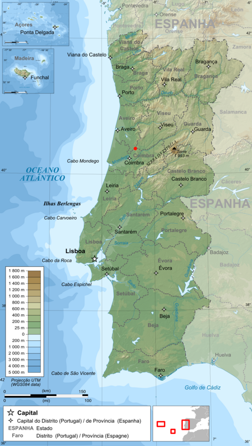 Topografická mapa Bussaca
