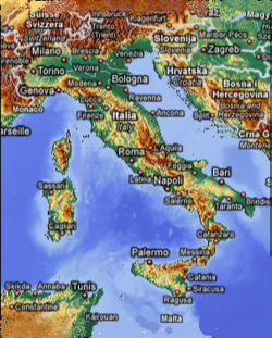 Mapa Itálie R2