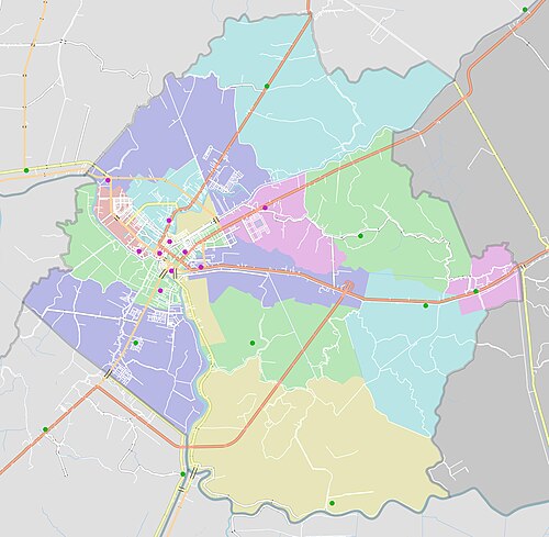 Administrativní mapa města Camau