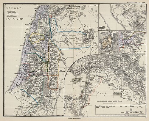 Kanaán (Spruner-Menke, Atlas Antiquus, 1865)