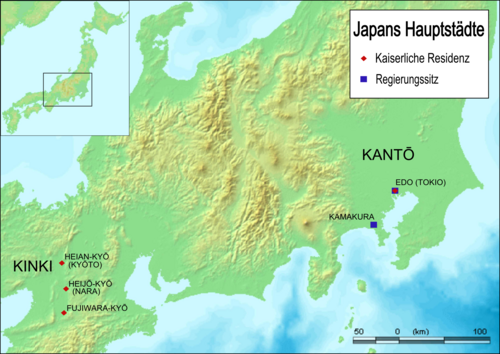 Hlavní města Japonska