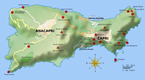 Pamětihodnosti Capri
