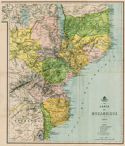 Mapa Mozambiku