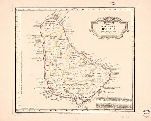 Mapa ostrova Barbada, LOC 73697189