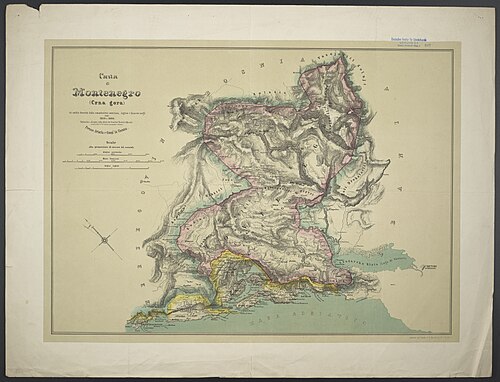 Mapa Černé Hory