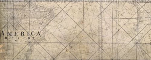 Zmenšená mapa Atlantického oceánu 1795