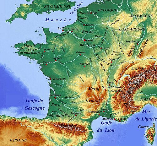Mapa Francie