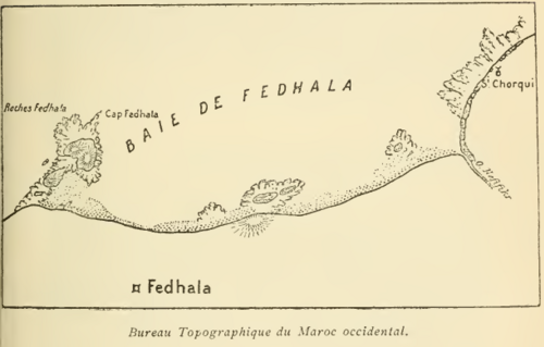 Mapa zálivu Fedhala