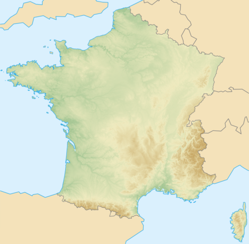 Geografická mapa Francie R2c