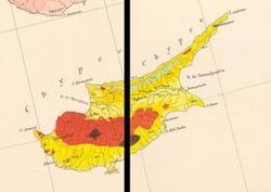 Geologická mapa Evropy - Kypr