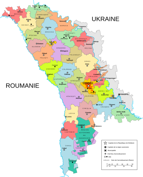 Mapa poddělení Moldavska
