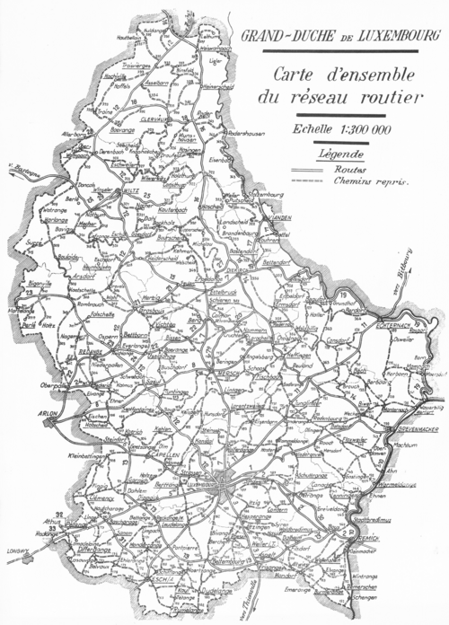 Celková mapa silniční sítě
