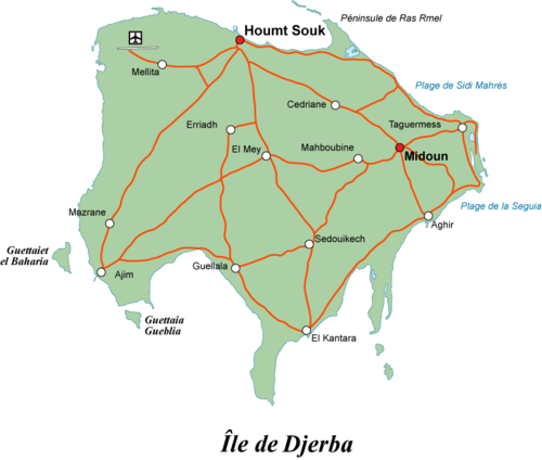 Mapa Djerby