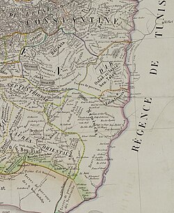 Mapa Alžírska - Nemcha Carette Ernest