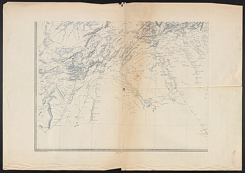 Mapa Alžíru - Válečné ministerium 1876