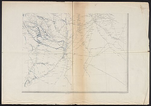 Mapa Alžíru - Válečné ministerium 1876