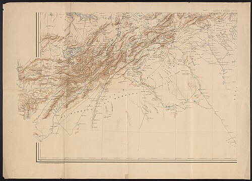 Mapa Alžíru - Válečné ministerium 1876