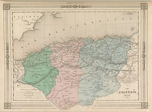 Mapa Alžírska